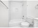Bathroom featuring subway tile and sleek modern fixtures at 4633 Old Mill Rd, Gastonia, NC 28056
