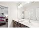 Bathroom featuring a double sink vanity with neutral colors and fixtures at 5424 Morris Hunt Dr, Fort Mill, SC 29708