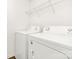 Laundry room with a washing machine, dryer, and shelving at 124 Canada Dr # 45, Statesville, NC 28166