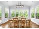 Sunlit dining area with large windows overlooking a lush green landscape at 2289 Pine Valley Dr, Denver, NC 28037