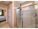 Bathroom featuring a glass shower with bedroom view at 2310 Gill Jordan Rd, Chester, SC 29706
