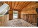 Horse stall featuring wood walls and a shavings-covered floor at 2310 Gill Jordan Rd, Chester, SC 29706