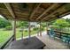 Covered wood patio featuring outdoor seating and a view of the property at 2310 Gill Jordan Rd, Chester, SC 29706
