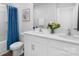 Modern bathroom with double vanity, soft lighting, and contemporary fixtures at 2617 Goose Fair Rd, Maiden, NC 28650
