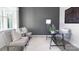 Cozy home office featuring gray walls, modern furniture, and natural light at 2617 Goose Fair Rd, Maiden, NC 28650