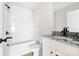 Bathroom with a granite-style countertop, vanity, and shower-tub at 3323 Burberry Dr, Gastonia, NC 28052