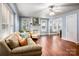 Cozy living room featuring hardwood floors and an open layout at 34 Admiral Sw Ave, Concord, NC 28027