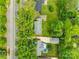 Aerial view of the property, showcasing the surrounding neighborhood and landscaping at 409 Scaleybark Rd, Charlotte, NC 28209