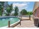 Fenced backyard features a deck and above ground pool, perfect for fun at 500 Belleview Rd, Rock Hill, SC 29730