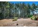 Large backyard featuring mature trees, a small patio, and landscaping, offering a serene outdoor space at 5016 Old Pine Ln, Cherryville, NC 28021