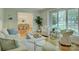 Cozy living room with natural light, hardwood floors, and a seamless connection to the dining space at 6116 Springhouse Ln, Charlotte, NC 28211