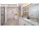 Stylish bathroom offers granite countertop, dual sinks, vanity, and glass enclosed shower at 7184 Sylvan Retreat Dr, Denver, NC 28037
