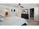 Spacious bedroom features an expansive closet and neutral decor at 1015 Maltby St, Charlotte, NC 28217