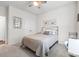 Neutral bedroom featuring a full bed, carpet, and closet with modern decor and fixtures at 12637 Belmont Mansion Dr, Charlotte, NC 28273