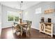 Bright dining room features a farmhouse-style table, natural light, and stylish decor at 12637 Belmont Mansion Dr, Charlotte, NC 28273