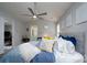 Bright bedroom with an ensuite bathroom and stylish decor offering comfort and functionality for a serene living experience at 12719 Walking Stick Dr, Charlotte, NC 28278