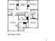 Upstairs floor plan featuring the bedrooms, bathrooms, laundry, and living space at 2629 Goose Fair Rd # 61, Maiden, NC 28650