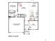 Detailed first floor plan showcasing the layout of the kitchen, living, and garage spaces at 2629 Goose Fair Rd # 61, Maiden, NC 28650