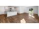 Spacious kitchen with granite countertops, a center island, and stainless steel appliances, complemented by hardwood flooring at 2641 Goose Fair Rd # 88, Maiden, NC 28650