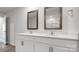 Modern bathroom featuring a double sink vanity with framed mirrors and chrome fixtures at 2656 Goose Fair Rd # 126, Maiden, NC 28650