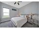 Bedroom with neutral walls and carpet, and a bed placed between two bedside tables at 3255 Split Rail Ln, Lancaster, SC 29720