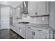 Modern kitchen with white cabinets, granite countertops, and stainless-steel appliances at 3255 Split Rail Ln, Lancaster, SC 29720