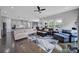 Open concept living room with seamless transition to kitchen and dining area at 3255 Split Rail Ln, Lancaster, SC 29720