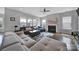 Bright and spacious living room features a fireplace, hardwood floors, and large windows at 3255 Split Rail Ln, Lancaster, SC 29720