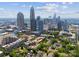 Wide aerial perspective featuring skyline, trees, buildings, and urban landscape at 400 N Church St # 422, Charlotte, NC 28202