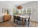 Bright dining room with a pendant light fixture, large windows and natural decor at 538 Fairwoods Dr, Huntersville, NC 28078