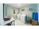 Bright laundry room includes washer, dryer, shelving, and natural light at 8004 Plymouth Dr, Sherrills Ford, NC 28673