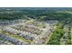 An aerial view showing a residential neighborhood with lush green surroundings and well-maintained homes at 1004 Earlston Rd, Indian Trail, NC 28079