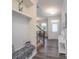Inviting foyer with hardwood floors, coat rack and view of stairs and dining room at 1004 Earlston Rd, Indian Trail, NC 28079