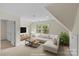 Staged living room showcases a comfortable sofa, stylish decor, and abundant natural light at 1500 Lynway Dr, Charlotte, NC 28203