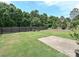 Large backyard with grass and concrete patio area and fire pit at 1505 Wimbleton Woods Dr # 5, Fort Mill, SC 29708