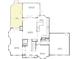Floor plan displaying the layout of the home, including the kitchen, deck, and garage at 15737 Agincourt Dr, Huntersville, NC 28078