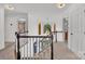 Bright foyer featuring a staircase, arched window, and natural light at 15737 Agincourt Dr, Huntersville, NC 28078