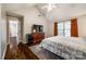Comfortable bedroom featuring hardwood floors, high ceilings, and a spacious layout at 1648 Jonesberry Dr, Rock Hill, SC 29732