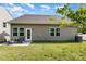 Backyard featuring a patio with outdoor seating, a well-maintained lawn, and easy access to indoor living space at 1659 Loggerhead Dr, Lancaster, SC 29720