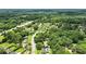 An aerial shot captures a neighborhood nestled among lush trees, highlighting a community surrounded by nature's beauty at 1735 Hollandale Dr, Gastonia, NC 28054