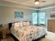 Comfortable main bedroom with large windows, ceiling fan, and neutral walls at 2311 Verde Creek Rd, Charlotte, NC 28214