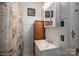 Modest bathroom with a single sink vanity and charming nautical-themed shower curtain at 3 Circle Dr, Lincolnton, NC 28092