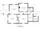 Detailed floor plan showcasing the layout of this 2-bedroom home with living room and kitchen at 3 Circle Dr, Lincolnton, NC 28092