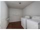 Practical laundry room equipped with a white washer and dryer at 3 Circle Dr, Lincolnton, NC 28092