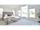 Spacious main bedroom with a plush bed, large windows, and a bright, airy ambiance at 3924 Dahlia Dr, Harrisburg, NC 28075