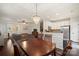 Open floor plan with view of dining room, kitchen, and living room at 4278 Park South Station Blvd, Charlotte, NC 28210