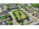 Well-maintained green space with mature trees and landscaping provides a peaceful environment for residents at 4278 Park South Station Blvd, Charlotte, NC 28210