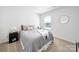 Bright bedroom featuring neutral carpet, gray colored duvet, decor, and natural light from window at 461 Misty Law Ln, Clover, SC 29710