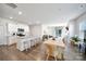 Bright, open-concept kitchen with a large island, modern appliances, and an adjacent dining area at 461 Misty Law Ln, Clover, SC 29710