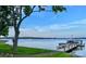 Calm lake view with private dock under a pretty sky at 5114 Leisure Ln, Sherrills Ford, NC 28673